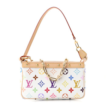 LOUIS VUITTON LV X TM Monogram Multicolor Pochette Accessories White