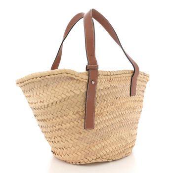 LOEWE Raffia Basket Tote Bag Natural Tan