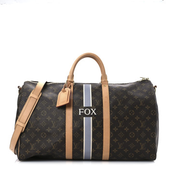 LOUIS VUITTON Monogram My LV Heritage Keepall Bandouliere 50 Light Gray White