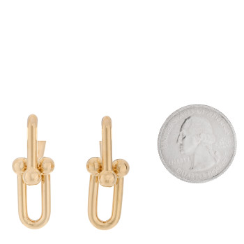 TIFFANY 18K Yellow Gold Large HardWear Link Earrings