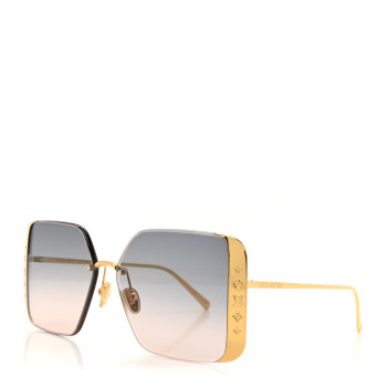 LOUIS VUITTON Metal LV Moon Square Sunglasses Z1994U Gold
