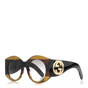 GUCCI Acetate Round Frame Sunglasses GG0177S Brown