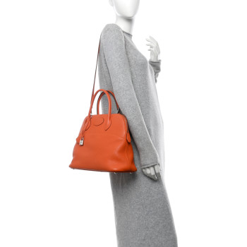 HERMES Taurillon Clemence Bolide 35 Orange Poppy