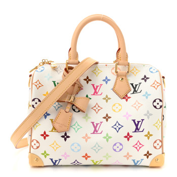 LOUIS VUITTON LV X TM Monogram Multicolor Speedy Bandouliere 25 White