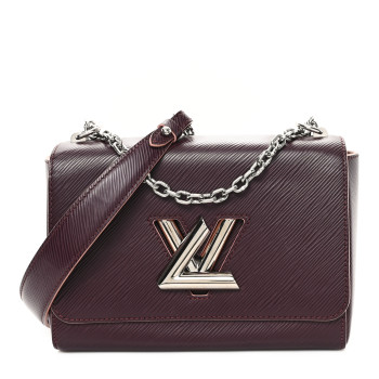 LOUIS VUITTON Epi Twist Shoulder Bag MM Prune Rose Poudre