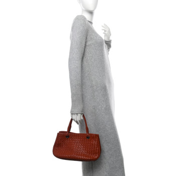 BOTTEGA VENETA Nappa Intrecciato Woven Tote Terracota
