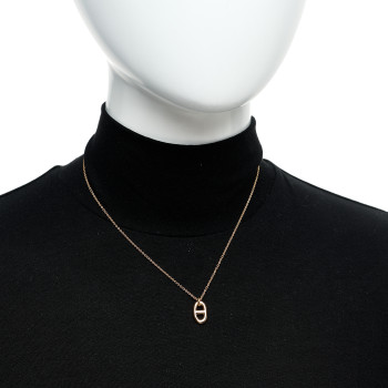 HERMES 18K Rose Gold PM Farandole Pendant Necklace