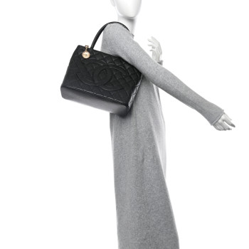 CHANEL Caviar Quilted Medallion Tote Black