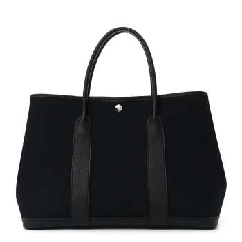 HERMES Toile Negonda Garden Party 30 TPM Black