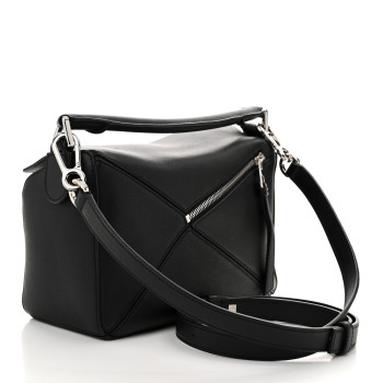 LOEWE Calfskin Small Puzzle Bag Black