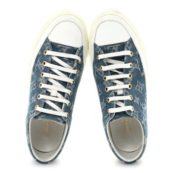LOUIS VUITTON Denim Monogram Stellar Sneakers 38.5 Bleu Jeans Blue