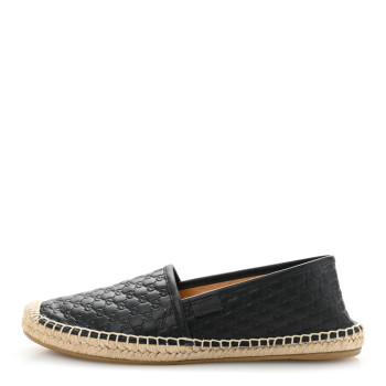 GUCCI Microguccissima Signature Espadrilles 37.5 Black