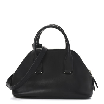 THE ROW Saddle Calfskin Mini Devon Bag Black