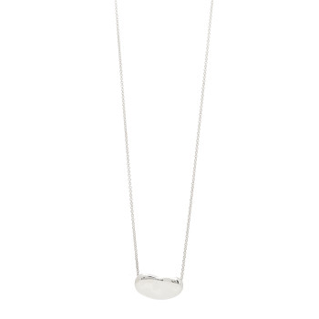 TIFFANY Sterling Silver 25mm Elsa Peretti Bean Pendant Necklace