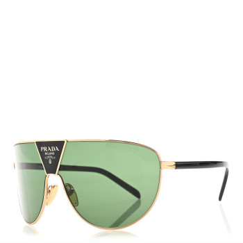 PRADA Metal Shield Sunglasses SPR 69Z Gold Green