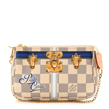 LOUIS VUITTON Damier Azur Summer Trunks Porto Cervo Mini Pochette Accessories
