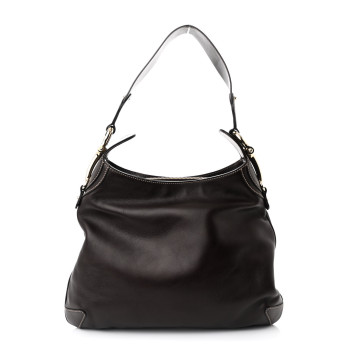GUCCI Calfskin Creole Hobo Chocolate