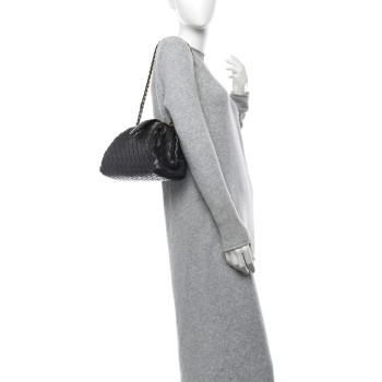 BOTTEGA VENETA Nappa Intrecciato Teen The Lauren 1980 Clutch With Chain Fondant