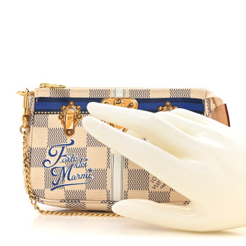 LOUIS VUITTON Damier Azur Summer Trunks Forte Dei Marmi Mini Pochette Accessories