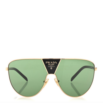 PRADA Metal Shield Sunglasses SPR 69Z Gold Green