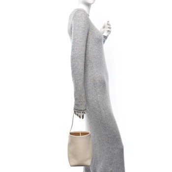 THE ROW Grained Calfskin Small N/S Par Tote Ivory