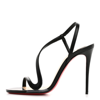 CHRISTIAN LOUBOUTIN Kid PVC Rosalie 100 Sandals 37 Black