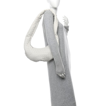 BOTTEGA VENETA Nappa Intrecciato Buddy Bag White