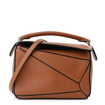 LOEWE Calfskin Mini Puzzle Bag Tan