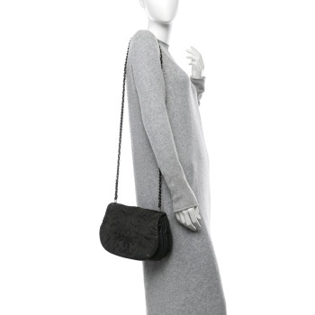 CHANEL Iridescent Calfskin Glint Flap Black