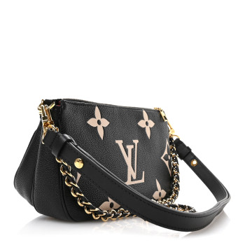 LOUIS VUITTON Empreinte Monogram Giant Multi Pochette Accessories Black Beige