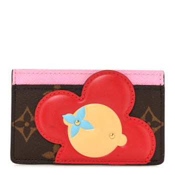 LOUIS VUITTON Monogram Vivienne Card Holder Pale Pink
