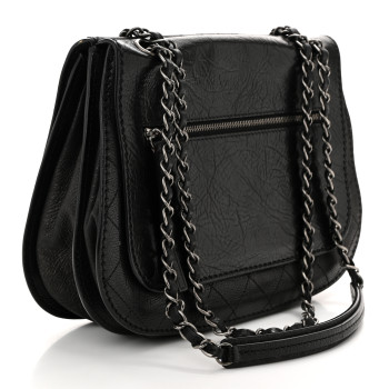 CHANEL Calfskin Coco Twin Large Flap Black