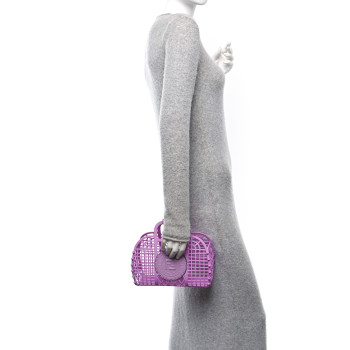 FENDI Recycled Plastic Vitello Liberty Matte Small Fendi Basket Violetta