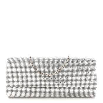 JUDITH LEIBER Swarovski Crystal Ritz Fizz Clutch Champagne Silver