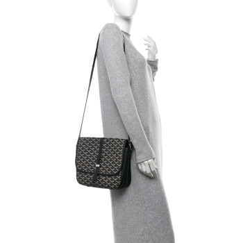 GOYARD Goyardine Belvedere II MM Messenger Bag Black