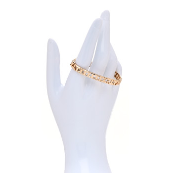 TIFFANY 18K Rose Gold Narrow T True Hinged Bangle Bracelet