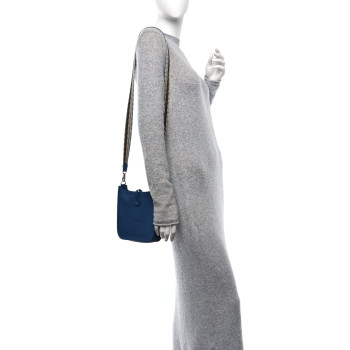 HERMES Taurillon Maurice Amazone Evelyne TPM Bleu Tie