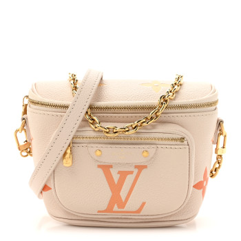 LOUIS VUITTON Empreinte Monogram Giant Mini By The Pool Bumbag Cream Saffron