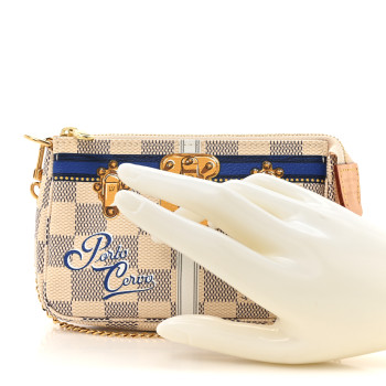 LOUIS VUITTON Damier Azur Summer Trunks Porto Cervo Mini Pochette Accessories