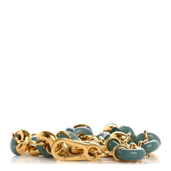 LOEWE Brass Donut Chain Shoulder Strap Green