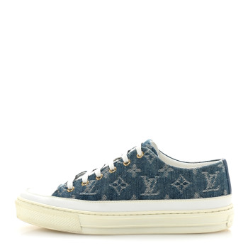 LOUIS VUITTON Denim Monogram Stellar Sneakers 38.5 Bleu Jeans Blue