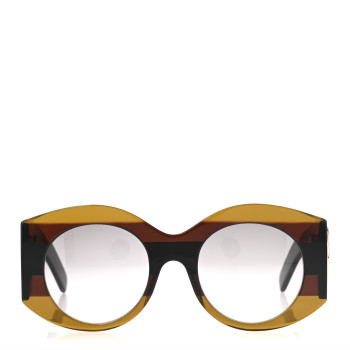 GUCCI Acetate Round Frame Sunglasses GG0177S Brown
