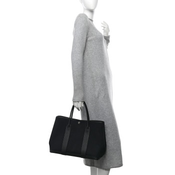 HERMES Toile Negonda Garden Party 30 TPM Black