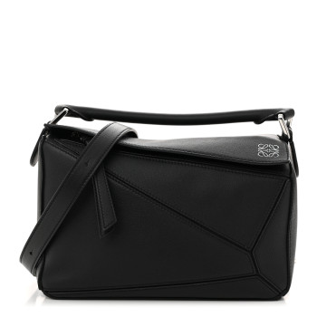 LOEWE Calfskin Small Puzzle Bag Black