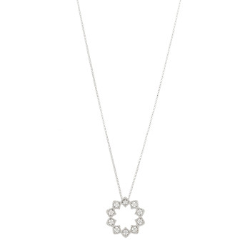 ROBERTO COIN 18K White Gold Diamond Barocco Pendant Necklace