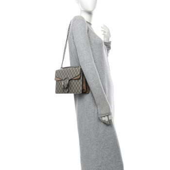 GUCCI GG Supreme Monogram Small Dionysus Shoulder Bag Taupe