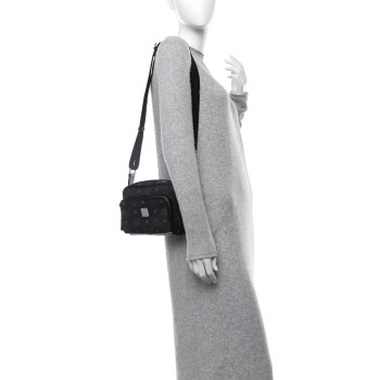 MCM Visetos Camera Crossbody Bag Black