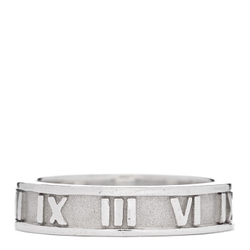 TIFFANY Sterling Silver Narrow Atlas Ring 47 4