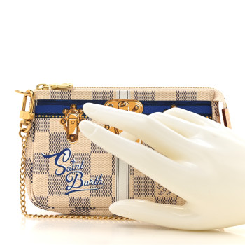 LOUIS VUITTON Damier Azur Summer Trunks Saint Barth Mini Pochette Accessories