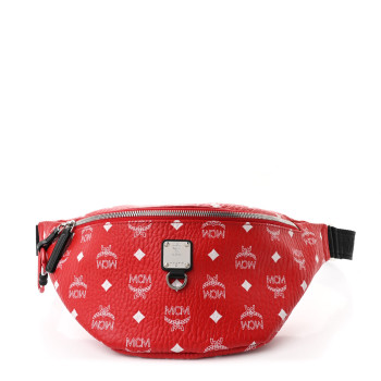 MCM Visetos Large Fursten Belt Bag Red